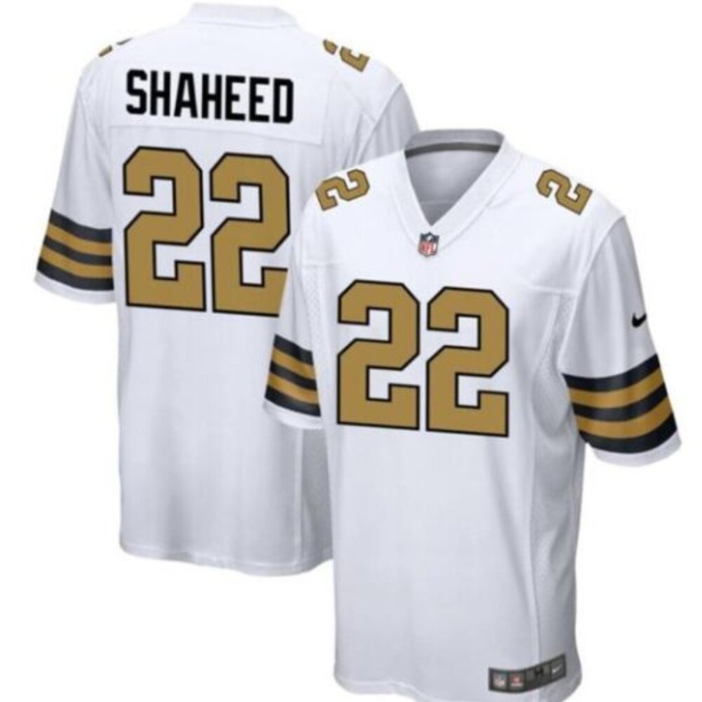 Womens--#22 Rashid Shaheed White Color Rush Stitched Jersey